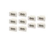 10Pcs AC250V 2.5A Male 2 Terminals Soldering C8 Type Power Inlet Connector
