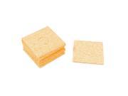 Replacement 57mm x 57mm x 3mm Soldering Iron Cleaning Sponge Pad Yellow 10Pcs