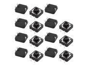 15Pcs 12mmx12mmx7.3mm PCB Momentary Tactile Tact Push Button Switch 4 Pin DIP