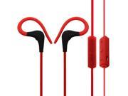 Cell Phone Noise Cancelling Flexible In ear bluetooth Earphone Red w USB Cable