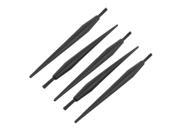 Plastic Round Handle Pen Shaped Conductive ESD Anti Static Brush Black 5 Pcs