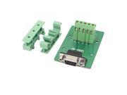 DB9 Female Adapter Plate Dual 5 Position RS232 Serial to Terminal Signal Module
