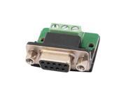 DB9 Serial Female Adapter Plate 3 Positions Terminal Connector Signal Module