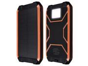 10000mAh Solar Charger Dual USB Power Bank Phone External Pack Battery Orange