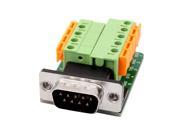 DB9 Male Adapter 9 Position RS232 Serial to Terminal Solderless Signal Module DB9 Male Adapter 9 Position RS232 Serial to Terminal Solderless Signal Module