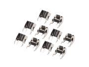 10Pcs 6mmx6mmx5mm Momentary Tactile Tact Push Button Switch 4 Pin DIP Black
