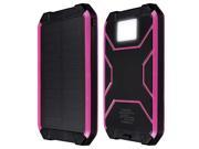 10000mAh Solar Charger Dual USB Power Bank Phone External Pack Battery Pink