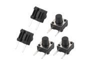 5Pcs 6mmx6mmx4.3mm PCB Momentary Tactile Tact Push Button Switch 2 Pins DIP
