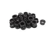30 PCS 19mm Mounted Dia Plastic Snap in Cable Hose Bushing Grommet Protector