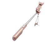 Rose gold Extendable Selfie Stick Bluetooth Controlling w LED Flash Fill Light