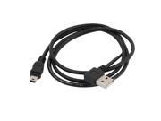 USB A 2.0 Right Angle Male to Mini USB Hard Disk Cable 1M Length Black