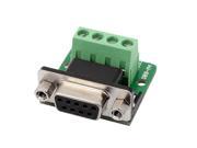 DB9 RS232 Serial Female Adapter Plate 4Position Terminal Connector Signal Module