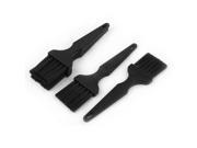 5 PCS Black Plastic Flat Handle Keyboard Cleaning Anti Static Conductive Brush