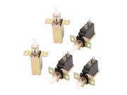 5 Pcs AC250V 8A 128A SPST 2P Spring Loaded Self Locking Micro Push Button Switch