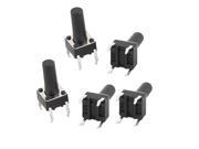 5 Pcs 6mmx6mmx12mm Panel PCB Momentary Tactile Tact Push Button Switch 4 Pin DIP
