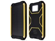 20000mAh Solar Charger Dual USB Power Bank Phone Battery External Pack Yellow
