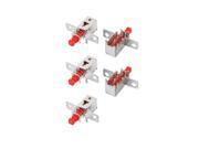 5 Pcs Red 6P Latching DPDT Mini Micro Push Button Switch for Housing Appliance