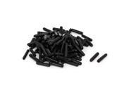 1.5mm Inner Dia Rubber Hose End Cap Screw Thread Protector Cover Black 100pcs