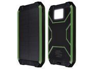20000mAh Solar Charger Dual USB Power Bank Phone External Pack Battery Green
