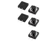 5Pcs 12mmx12mmx7mm Panel PCB Momentary Tactile Tact Push Button Switch 2Pins DIP
