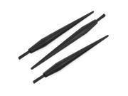 3 Pcs Black Plastic Handle Pen Shaped Anti Static Conductive ESD Brush