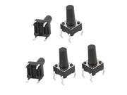 5Pcs 6mmx6mmx11mm Panel PCB Momentary Tactile Push Button Switch 4 Pin DIP