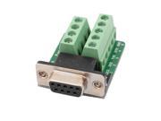 DB9 Serial Female Adapter Plate 9 Positions Terminal Connector Signal Module