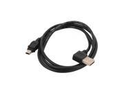 USB A 2.0 90 Degree Right Angle Male to Mini USB Hard Disk Cable 100CM Length