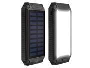 12000mAh Solar Charger Dual USB Power Bank Phone Battery W Flashlight