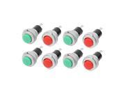 4Pairs 3A 125V 6A 250V SPST NO Momentary Micro Push Button Switch Green Red