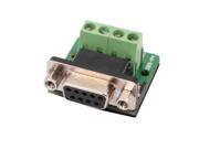 DB9 Serial Female Adapter Plate 4Positions Terminal Connector Signal Module