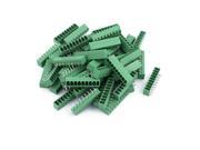 50Pcs AC300V 8A 2EDGR 3.81mm Pitch 9P Right Angle Plug In Terminal Connector