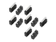 10Pcs AC250 125V 3A 3P Momentary 18mm Lever Arm Micro Switch Black KW12 1