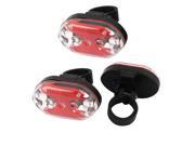 3 Pieces Bicycle Bike Safety Red 7 Modes 9 LEDs Rear Light Tail Lamp w Bracket