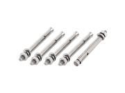 Global Bargains M6x70mm Hex Nut Stainless Steel Sleeve Anchor Expansion Screws Bolts 5 Pcs Global Bargains M6x70mm Hex Nut Stainless Steel Sleeve Anchor Expansion Screws Bolts 5 Pcs