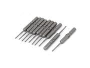 6mmx60mmx1.6mm PH0 Magnetic Round Handle Cross Head Screwdriver Bits Gray 10pcs 6mmx60mmx1.6mm PH0 Magnetic Round Handle Cross Head Screwdriver Bits Gray 10pcs