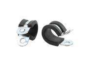 2Pcs 15mm Dia EPDM Rubber Lined R Shaped Zinc Plated Pipe Clips Hose Tube Clamp 2Pcs 15mm Dia EPDM Rubber Lined R Shaped Zinc Plated Pipe Clips Hose Tube Clamp