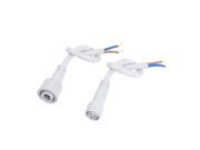 Unique Bargains White LED Male Female Power Supply 2 Terminal Waterproof Connector Unique Bargains White LED Male Female Power Supply 2 Terminal Waterproof Connector