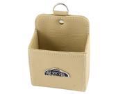 Textured Rectangle Shape Phone Pouch Holder Carrying Pocket Beige for Car Auto Textured Rectangle Shape Phone Pouch Holder Carrying Pocket Beige for Car Auto