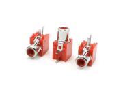 Global Bargains 3PCS 2 Terminals RCA Mount 3.5mm Jacks Connectors Socket Red Global Bargains 3PCS 2 Terminals RCA Mount 3.5mm Jacks Connectors Socket Red
