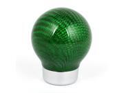 Green Carbon Fiber Round Ball Car Manual Gear Shift Shifter Knob w Adapters Green Carbon Fiber Round Ball Car Manual Gear Shift Shifter Knob w Adapters