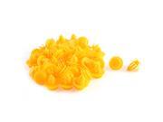 100 Pcs Yellow Plastic Rivet Trim Fastener Retainer Clips 9mm Hole Dia 100 Pcs Yellow Plastic Rivet Trim Fastener Retainer Clips 9mm Hole Dia