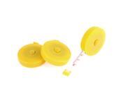 Round Shell Press Button Sewing Tailor Ruler Measure Tape Yellow 3Pcs Round Shell Press Button Sewing Tailor Ruler Measure Tape Yellow 3Pcs
