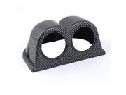 Carbon Fiber Print 53mm Mount Dia Double Gauge Dash Pod Cover for Auto Car Carbon Fiber Print 53mm Mount Dia Double Gauge Dash Pod Cover for Auto Car