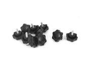 M6 x 15mm Male Thread 32mm Star Head Dia Screw On Type Clamping Knob 10 Pcs M6 x 15mm Male Thread 32mm Star Head Dia Screw On Type Clamping Knob 10 Pcs