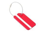 Outdoor Aluminium Alloy Rectangle Shaped Luggage Tag Name Label Key Holder Red Outdoor Aluminium Alloy Rectangle Shaped Luggage Tag Name Label Key Holder Red