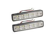 Unique Bargains Unique Bargains 2x Car 0.5x5W White LED DRL Lamp Daytime Running Lights Lamp Unique Bargains Unique Bargains 2x Car 0.5x5W White LED DRL Lamp Daytime Running Lights Lamp