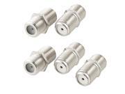 Unique Bargains 5 Pcs Silver Tone Metal F Type Female to Female Jack RF Coax Connector Unique Bargains 5 Pcs Silver Tone Metal F Type Female to Female Jack RF Coax Connector