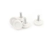 UPC 711331000002 product image for 5 Pieces Metal Threaded Rod Round White Base Leveling Foot M8x20mm | upcitemdb.com