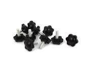 Unique Bargains M6 x 16mm Male Thread 25mm Star Head Clamping Knob Black 10 Pcs Unique Bargains M6 x 16mm Male Thread 25mm Star Head Clamping Knob Black 10 Pcs